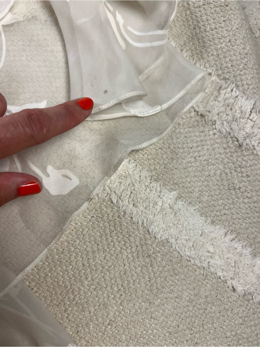 Vintage Beaded Draped Cream Silk Blend Dress – Fairy Dress – Size 4 - Picture 6 of 16